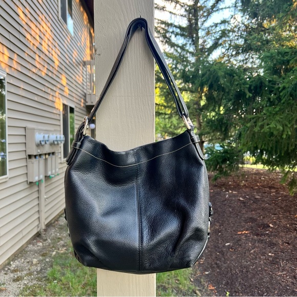 Coach Handbags - ‼️SOLD‼️Coach Pebble Leather Black Shoulder Bag